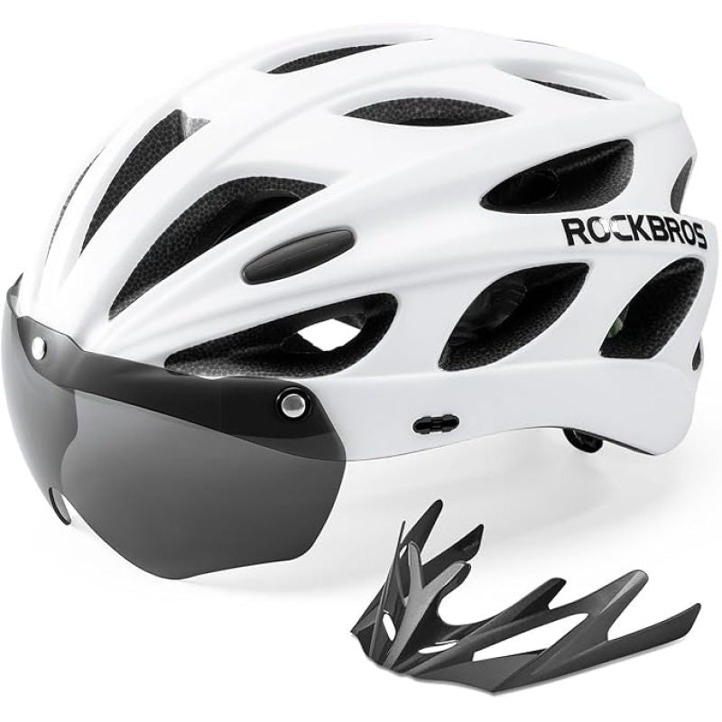 Rockbros TT-16-W bike helmet white (58-61cm) Rockbros/Odzież Rowerowa/Kaski Your Sports Performance