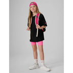 Girls' loose T-shirt with print 4F 4FJRSS26TTSHF3910-20S