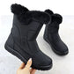 Women's flat insulated snow boots black Potocki KI24322 To be categorized Your Sports Performance