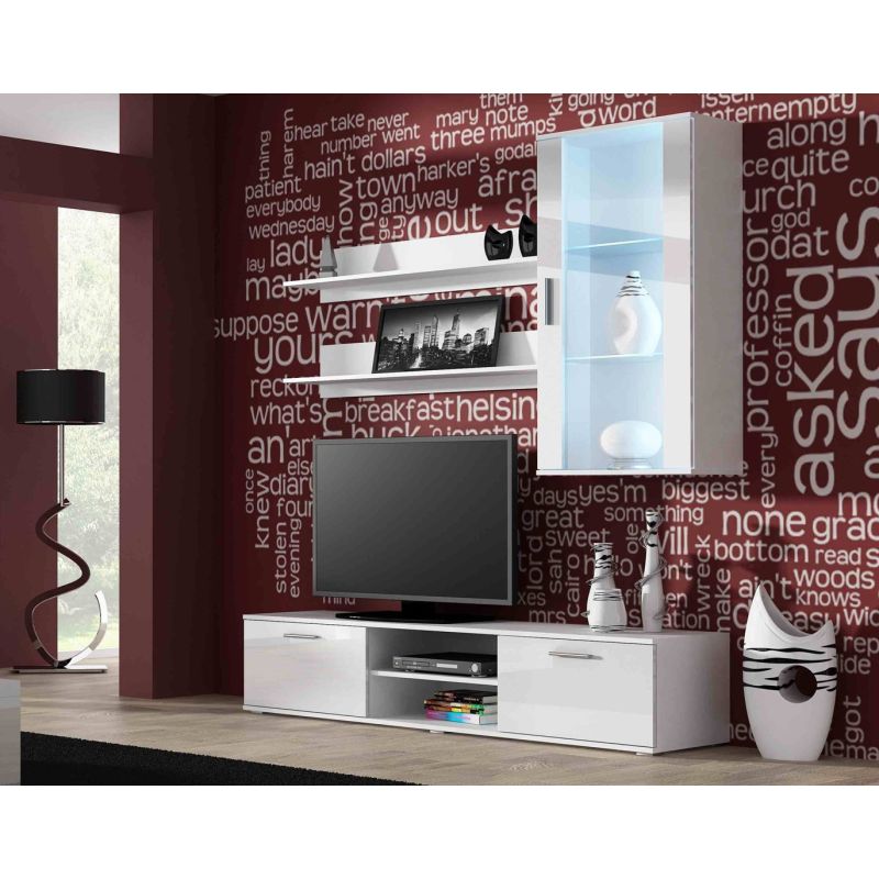 SOHO hanging display cabinet white/white gloss Bufety i witryny/Bufety i witryny na drewnianej podstawie Your Sports Performance