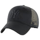 47 Brand MLB New York Yankees Branson Cap B-BRANS17CTP-BKJ Clothing/Multisport Your Sports Performance