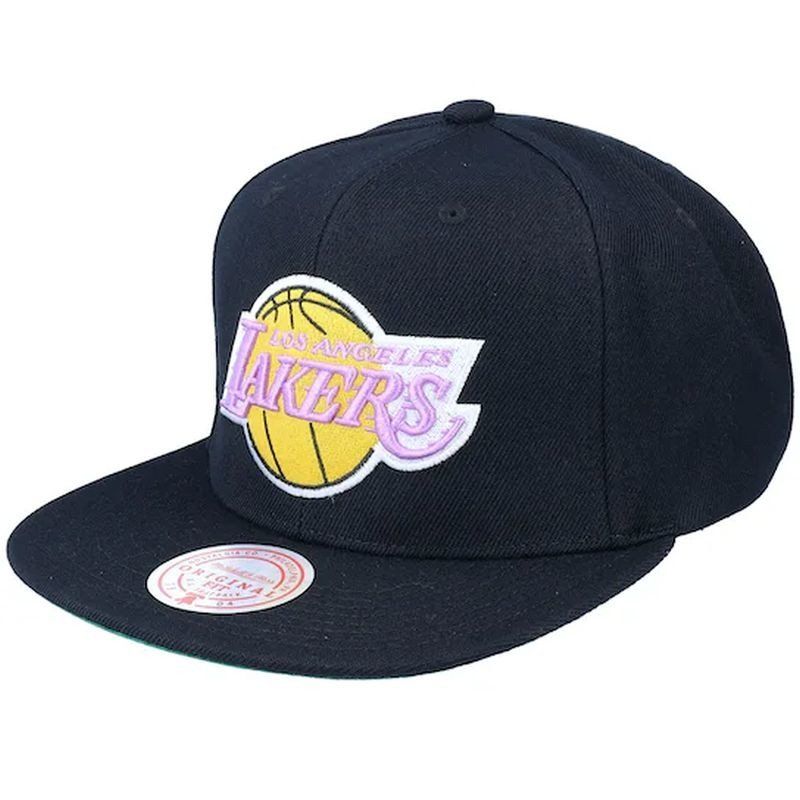 Mitchell & Ness NBA Los Angeles Lakers Top Spot Snapback Hwc Lakers Cap HHSS2976-LALYYPPPBLCK Clothing/Basketball/Mitchell & Ness Your Sports Performance