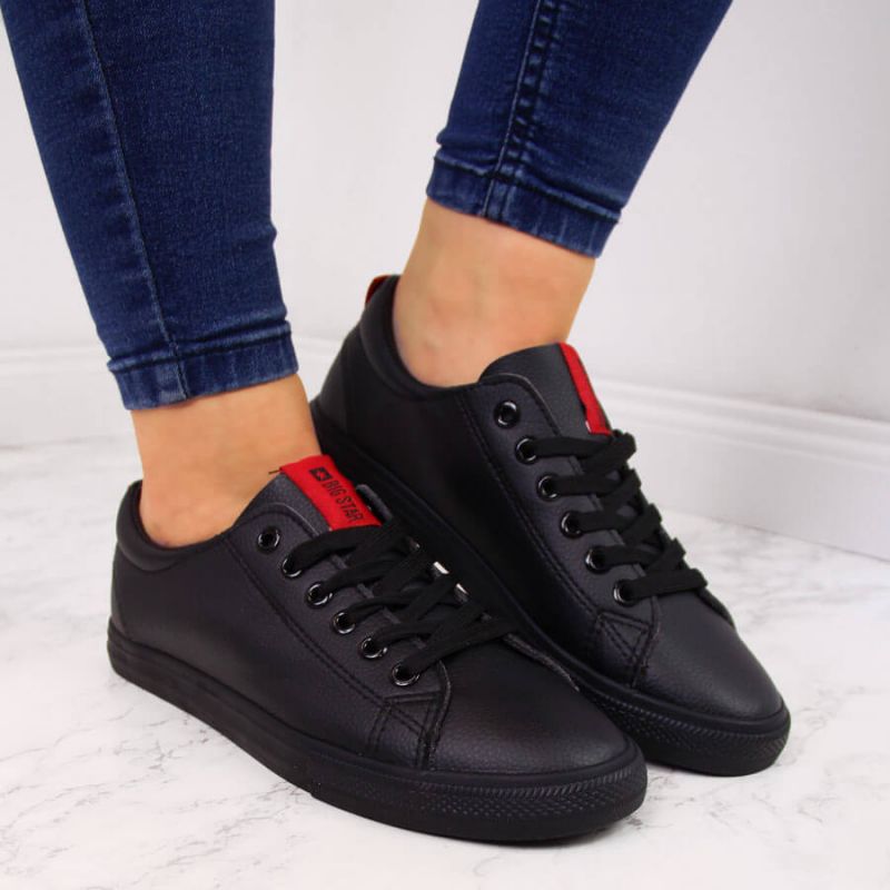Low-top sneakers with eco leather Big Star W DD274687 black Footwear/Lifestyle Your Sports Performance