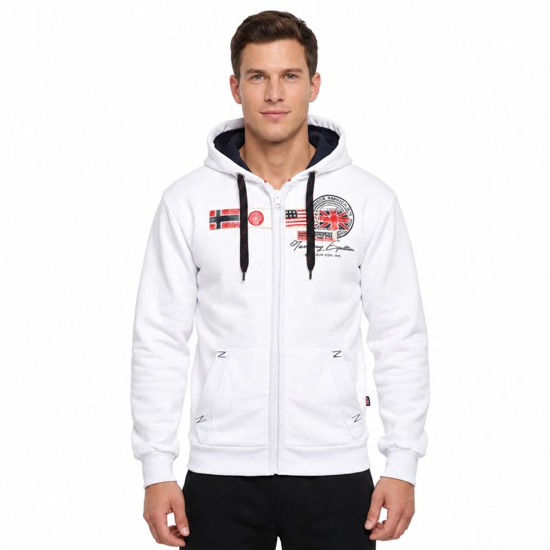 Men's sweatshirt Geographical Norway GORMA MEN 100 EO +BS (WT1880H/GN-WHITE)