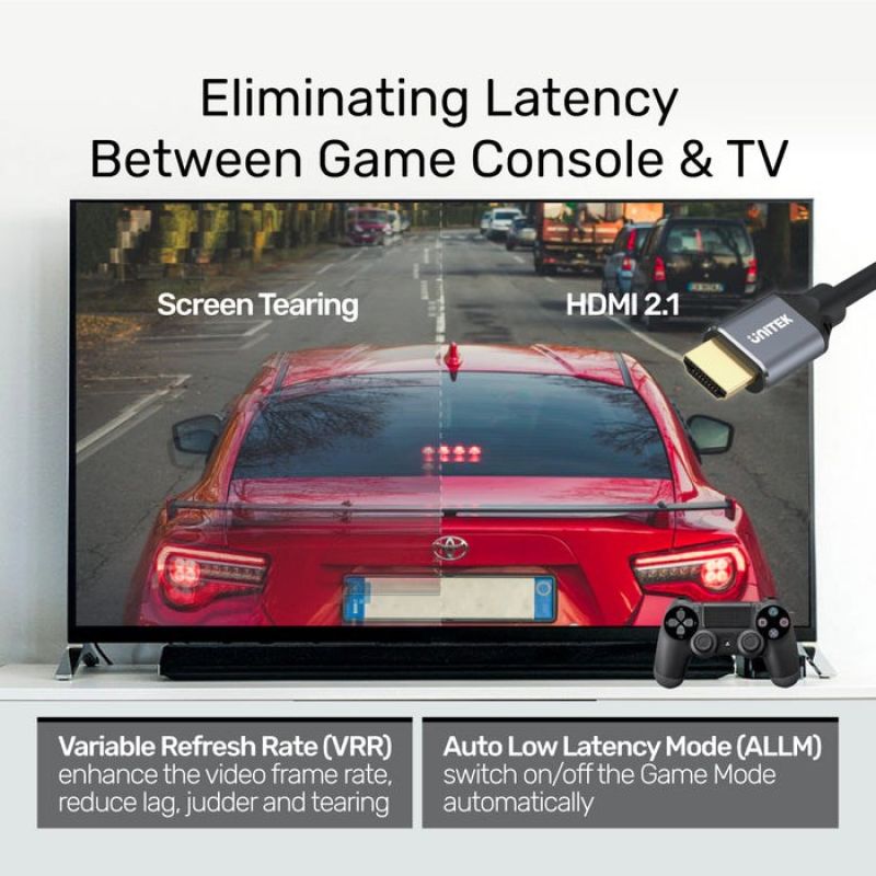UNITEK CABLE HDMI 2.1, 8K 60HZ, 4K 120HZ, 5M, C140W Kable i adaptery/Kable HDMI Your Sports Performance