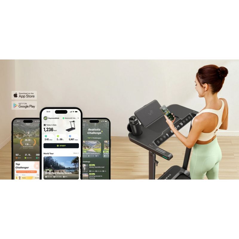 Treadmill with built-in desk for work and exercise UREVO Foldi 3S In preparation Your Sports Performance