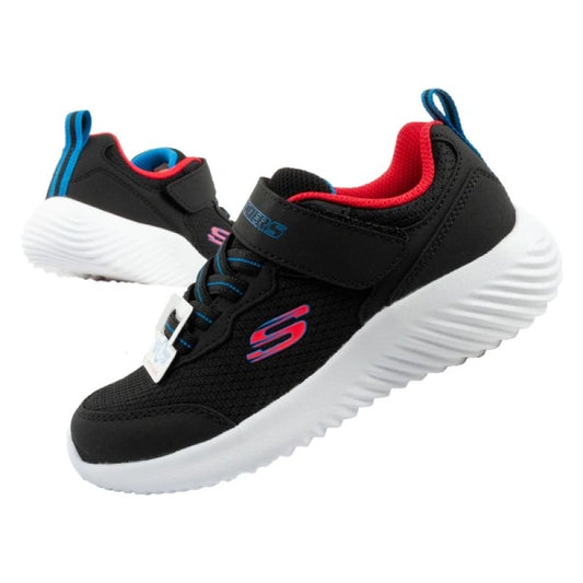Skechers Bounder children's sports shoes with Velcro, lightweight, fashionable black Skechers