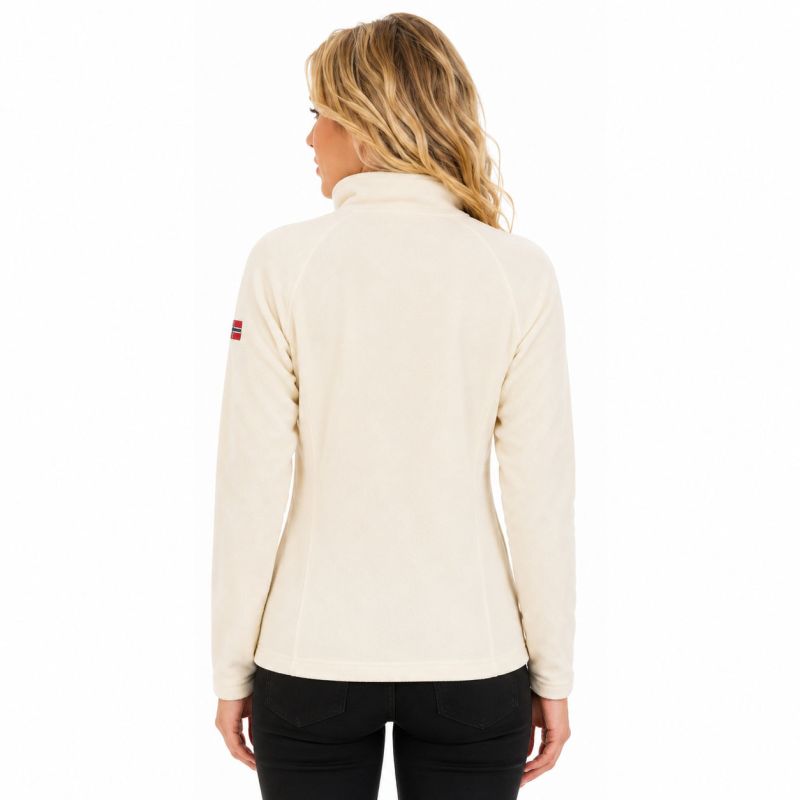 Geographical Norway Women’s Fleece Jacket TUG FZ OFF WHITE DB LADY 268 (WA1722F/GN-OFF WHITE)