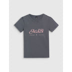 Women's slim T-shirt with print 4F 4FRAW26TTSHF4373-24S