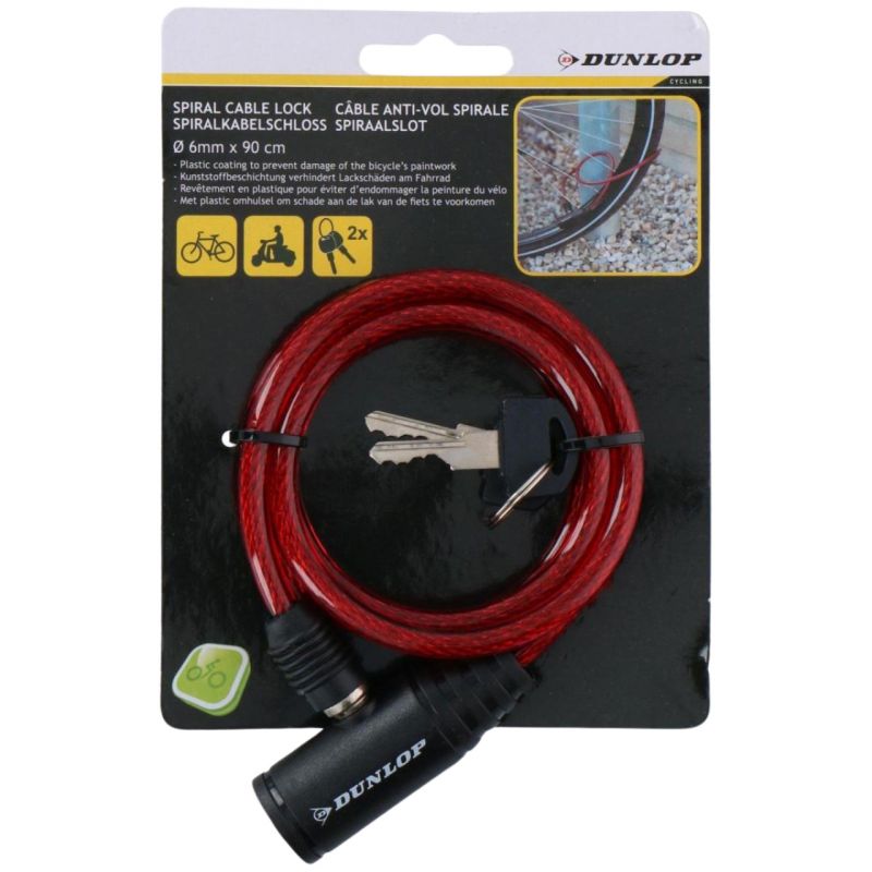 Dunlop bicycle lock 0.6x90 cm 1049656 Accessories/Bicycle/Akcesoria rowerowe Your Sports Performance