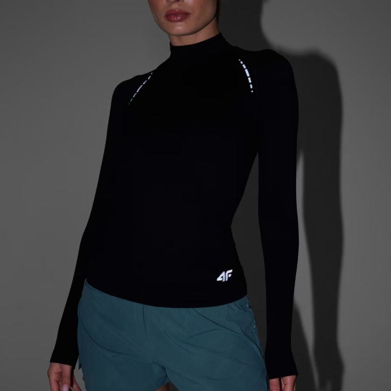 Women's longsleeve t-shirt 4F F419 deep black 4FWAW25TFLOF419 20S In preparation Your Sports Performance