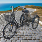 3-WHEEL BIKE 24 BLACK SHIMANO 7-SPEED LOWER FRAME 1060972 Sport/Rowery/Miejskie Ctb Your Sports Performance