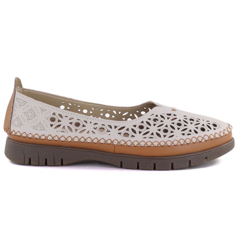 Women's leather openwork shoes, gray, Sergio Leone SP006 To be categorized Your Sports Performance