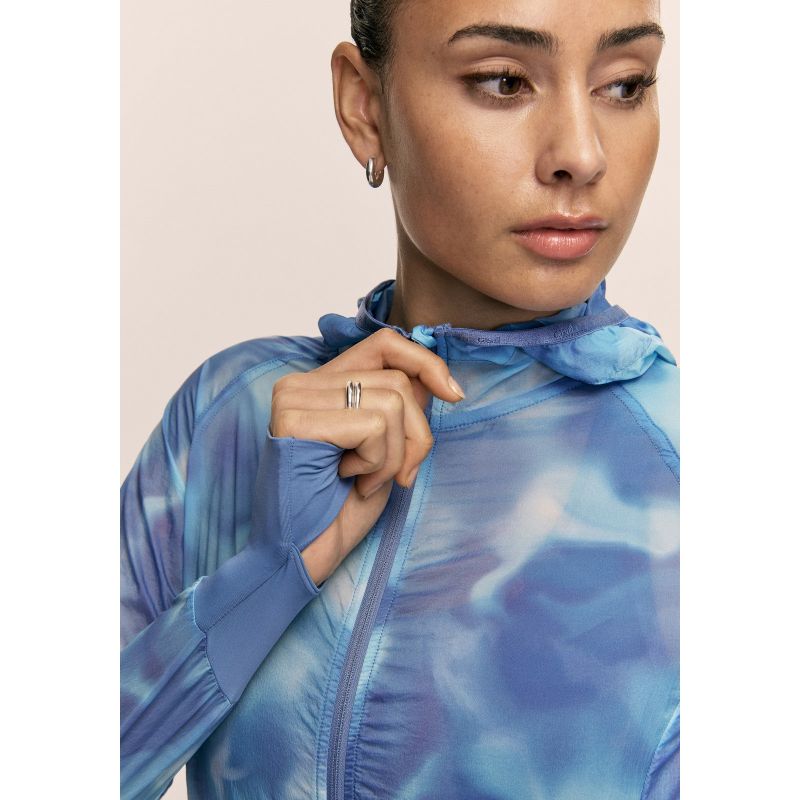 CASALL Breeze Printed Running Jacket for Women, Navy Blue