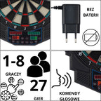 ELECTRONIC DART WITH POWER SUPPLY AND 4 COUNTERS 49CM ENERO PRO Accessories Your Sports Performance