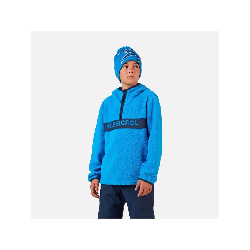 ROSSIGNOL JR ALLTRACK ANORAK FLEECE children's sweatshirt blue