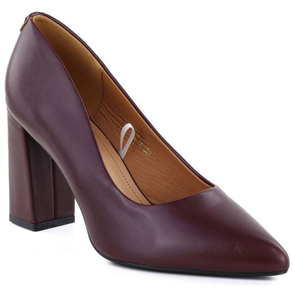 Burgundy suede pointed toe pumps Sergio Leone PB216 LEONE