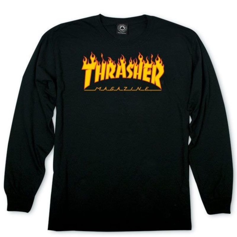 Thrasher Flame Logo Longsleeve - 144447 Odzież/Odzież na co dzień Your Sports Performance