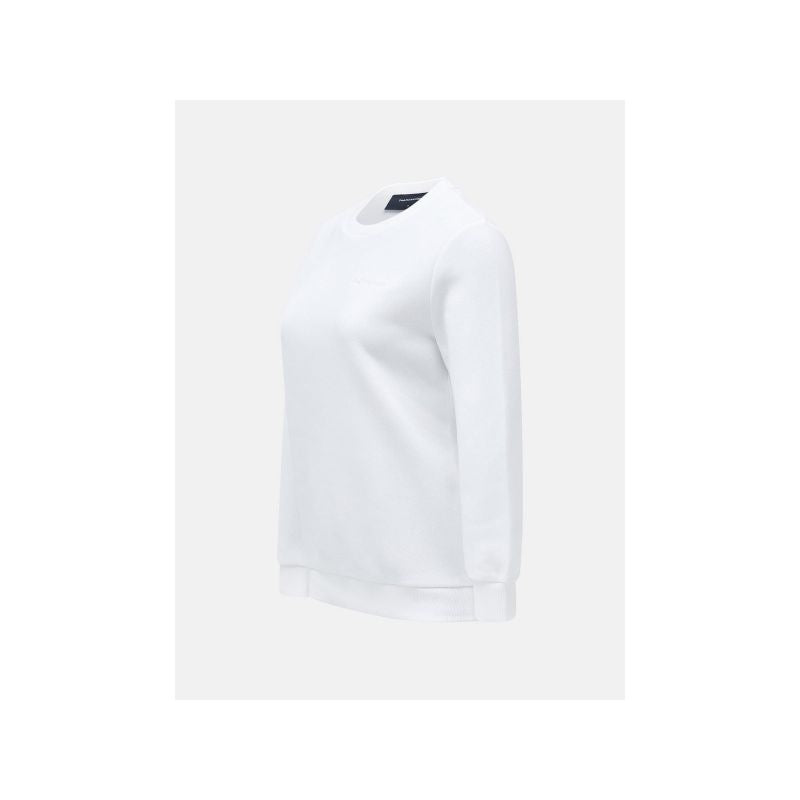 Peak Performance Women's W Original Small Logo Crew Sweatshirt White