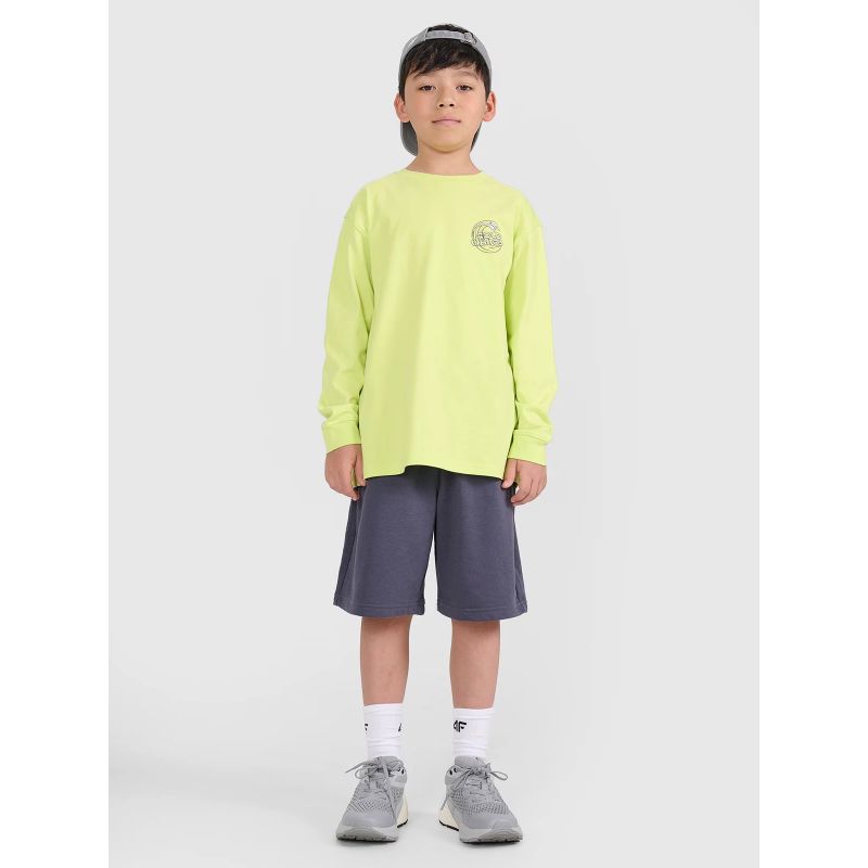 Boy's oversize longsleeve with print 4F 4FJWSS25TLONM435-45S *Kategoria tymczasowa Your Sports Performance