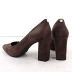 Chocolate suede pointed toe pumps Sergio Leone PB216 Footwear Your Sports Performance