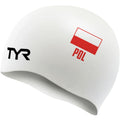 TYR POL White Swimming Cap
