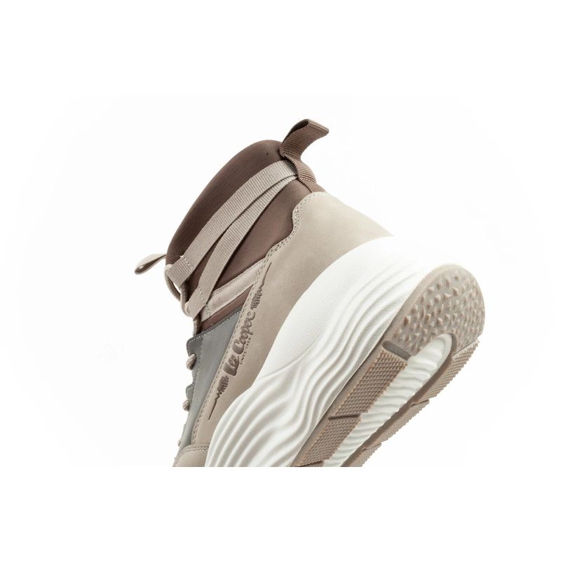 Lee Cooper women's sports sneakers, fashionable, comfortable, over-the-ankle, beige In preparation Your Sports Performance