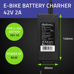 QOLTEC ELECTRIC BIKE BATTERY CHARGER 36V | 42V | 2A | 5.5*2.1 Zasilacze dedykowane/Zasilacze do pozostałych urządzeń Your Sports Performance