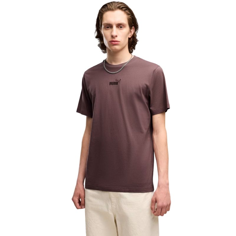 Men's Puma ESS Small No. 1 Logo Centered Tee Brown 692912 91