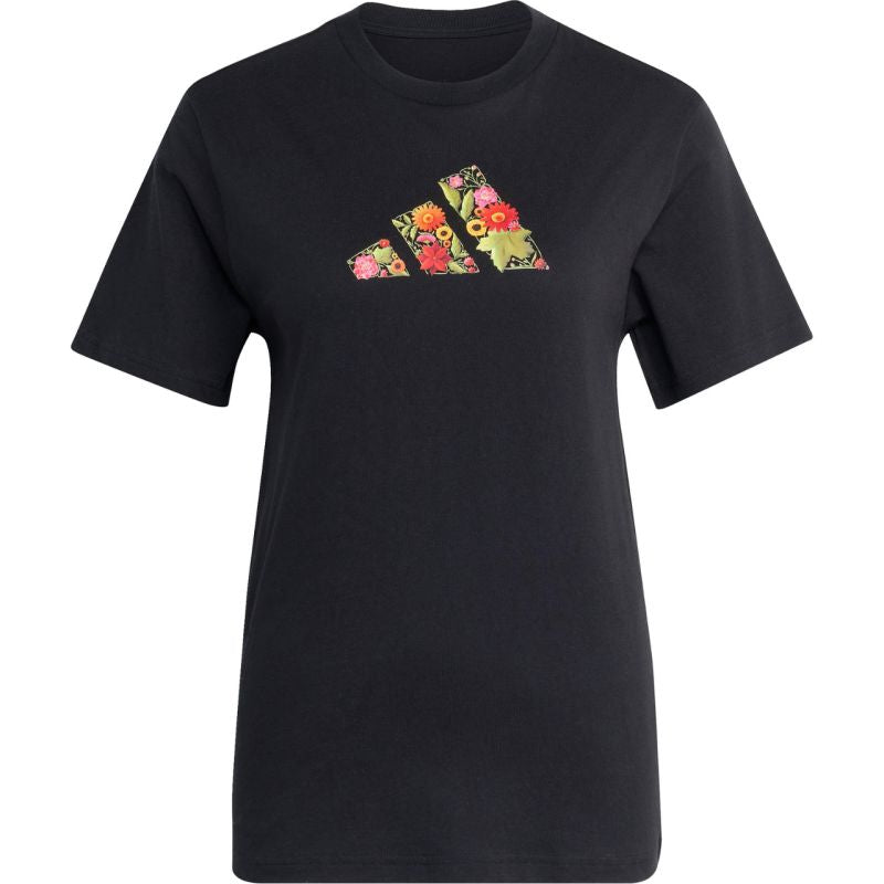 adidas Floral Regular Graphic Women's T-Shirt Black KT2766