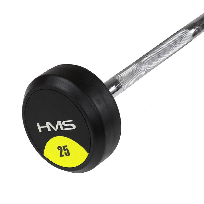 Rubber-coated fixed barbell/bar, curved, 25 kg HMS GSL25 In preparation Your Sports Performance