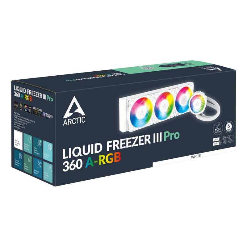 ARCTIC WAK Liquid Freezer Pro III 360 A-RGB Liquid Cooling (White) Chłodzenie/Chłodzenie - akcesoria do chłodzenia wodnego Your Sports Performance