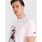 Men's regular t-shirt with volleyball print 4F 4FRAW25TTSHM3237-10S Clothing Your Sports Performance