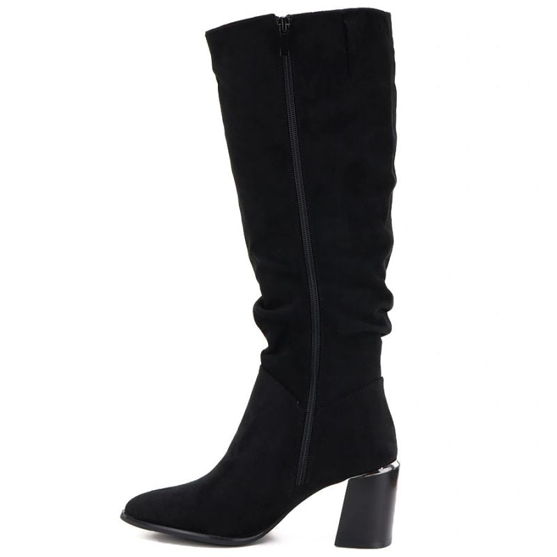 Black women’s block-heel boots Jezzi MR2623-7