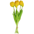 BOUQUET OF 5 YELLOW PEONY TULIPS 39 CM LIFE-LIKE SPRING DECORATION Home and Garden/Equipment Your Sports Performance