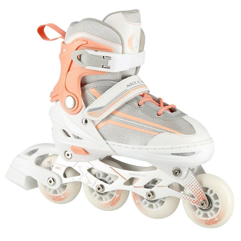 NILS Extreme NH18190 2in1 inline skates, white and pink, size S (29-33), with replaceable hockey blade Import z Action/Skating/Rolki, wrotki Your Sports Performance