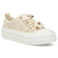 Women's mesh sneakers on the platform, beige, Filippo DTN7855 Filippo