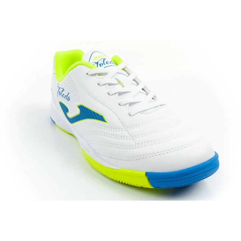 Joma Toledo JR 2602 indoor football shoes for kids, white Joma