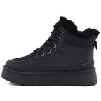 Women's black Big Star platform snow boots UU274167