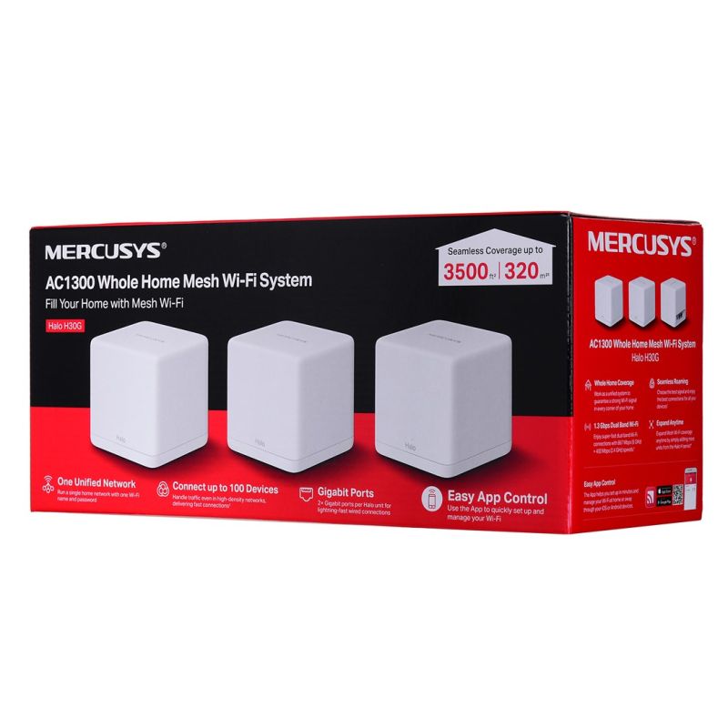 Mercusys Halo H30G mesh system (3-pack) Komunikacja i łączność/AccesPoint Your Sports Performance