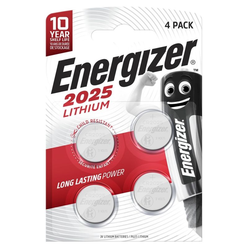 ENERGIZER SPECIALIZED BATTERIES CR2025 4 PIECES Baterie, akumulatorki i ładowarki/Baterie Your Sports Performance