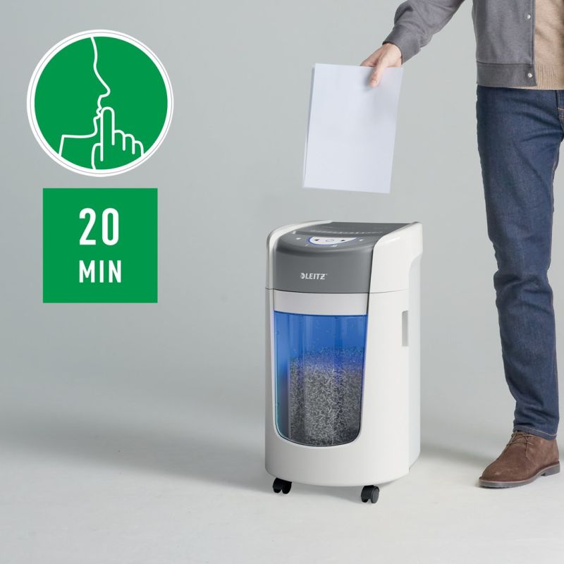 Leitz IQ OptiMax Home Office 225 shredder, 15l, P5, 6 sheets, Automatic Start/Stop, Reverse function, Rotating bin - 33% more shred capacity Urządzenia biurowe/Niszczarki Your Sports Performance