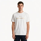 Paul&Shark Men's Cotton T-shirt White and Gold 99311007-10E - Classic Cut, Logo