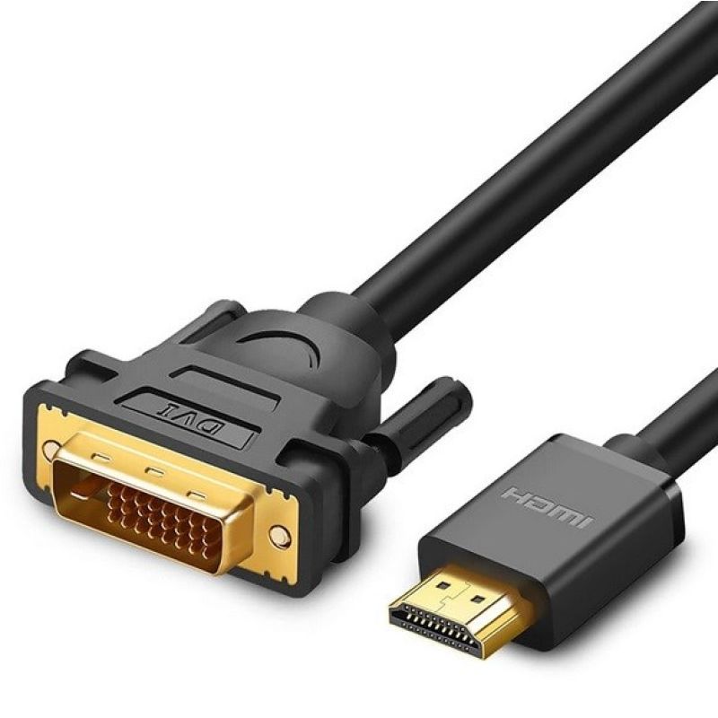 Ugreen HD106 DVI 24+1 pin/HDMI FHD 60Hz cable 1.5m (black) Kable i adaptery/Kable HDMI Your Sports Performance