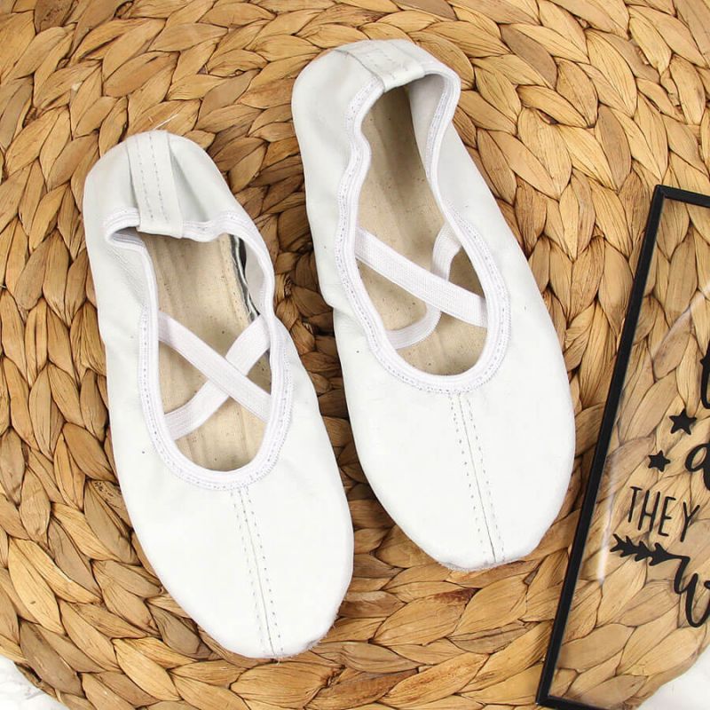 Leather ballet shoes with white elastic bands Jr Nazo Footwear/Lifestyle Your Sports Performance
