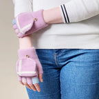 Women's/children's winter telephone gloves - pink