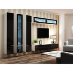 VIGO glass display cabinet '180' 180/40/30 white/black Bufety i witryny/Bufety i witryny na drewnianej podstawie Your Sports Performance