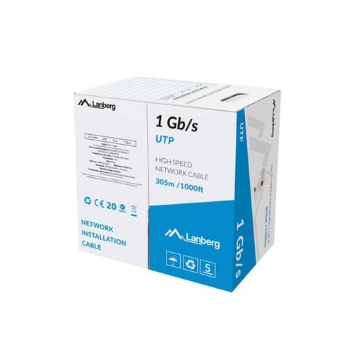 LANBERG LAN CABLE UTP 1GB/S 305M CCA WIRE GRAY Kable, gniazda i wtyki/Kable sieciowe Your Sports Performance