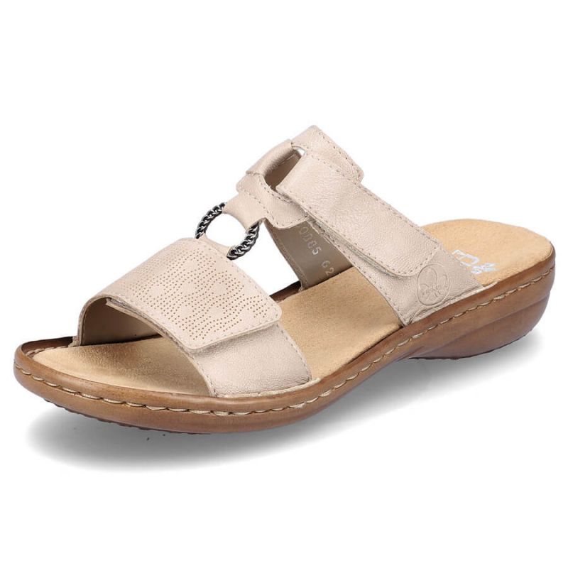 Comfortable Rieker W RKR681 beige flip-flops Footwear/Lifestyle/Rieker Your Sports Performance