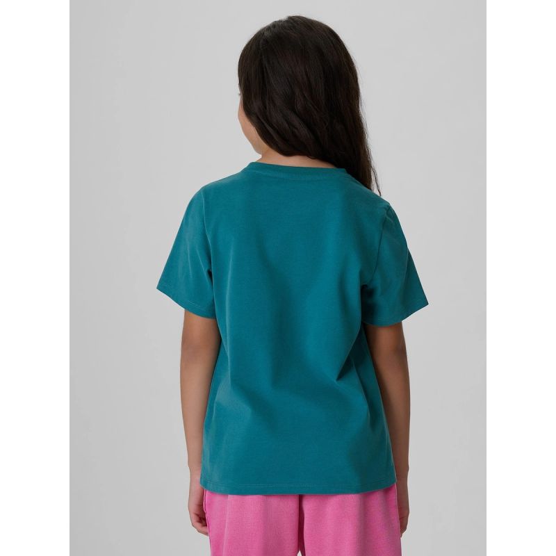 Regular T-shirt with print for girls 4F 4FJKAW26TTSHF4428-46S
